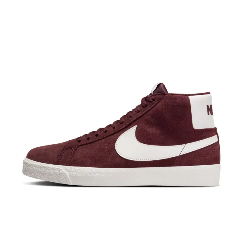 NIKE SB ZOOM BLAZER MID - BURGUNDY CRUSH/SUMMIT WHITE - 600 BURGANDY CRUSH/SUMMIT WHITE sold by Sun Diego Boardshops