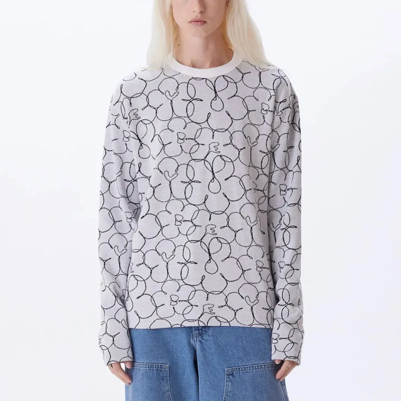 Obey Dania Long Sleeve Shirt  - White Multi sold by Sun Diego Boardshops