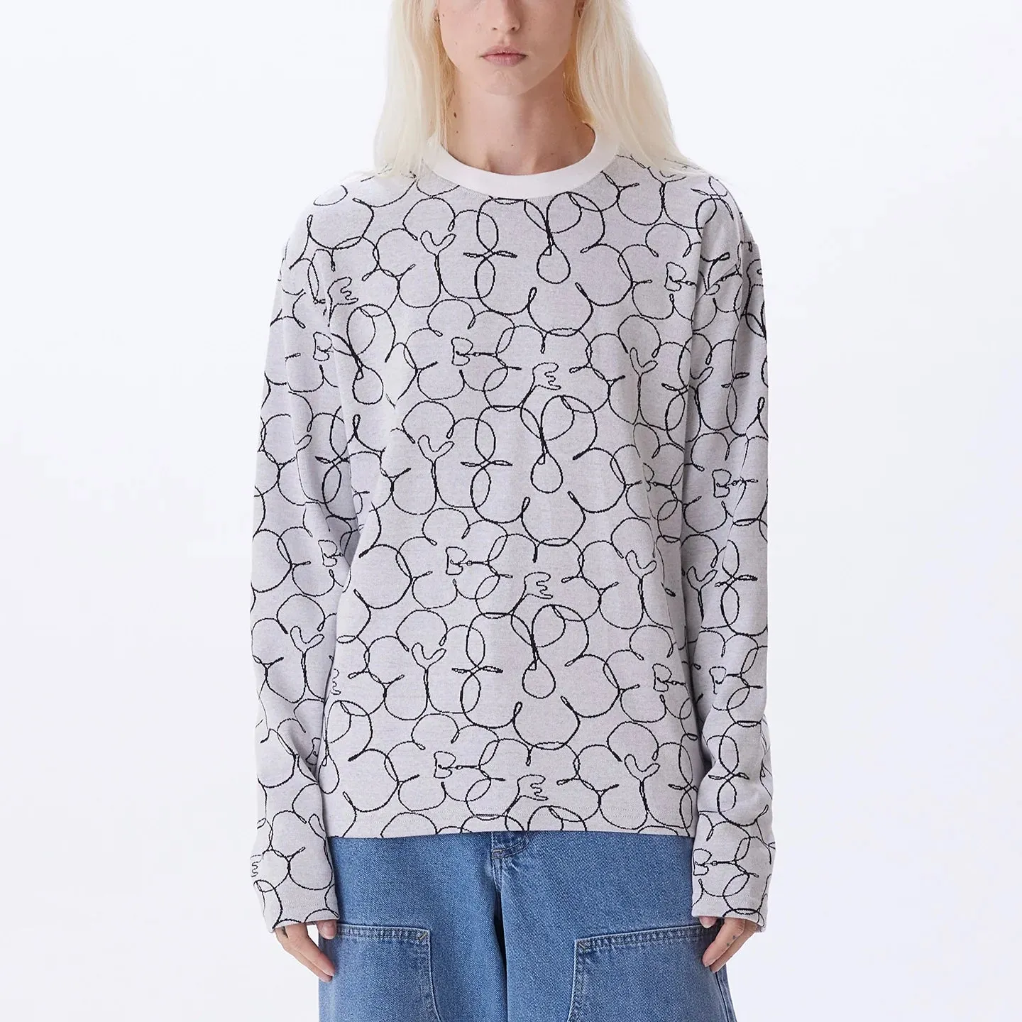 Obey Dania Long Sleeve Shirt - White Multi sold by Sun Diego Boardshops