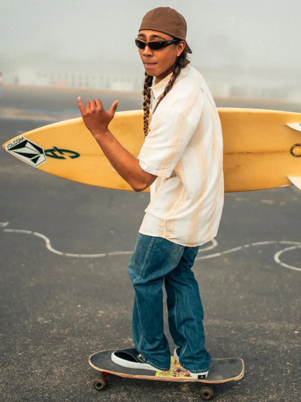 Volcom FLAXSTONE SHORT SLEEVE SHIRT - OFF WHITE sold by Sun Diego Boardshops