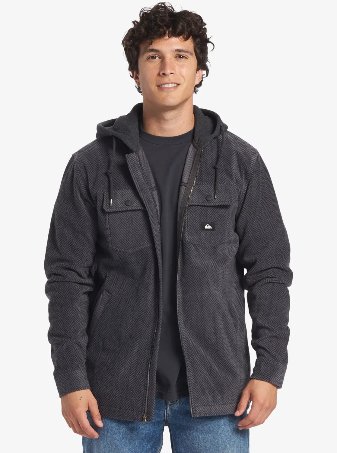 Quiksilver Super Swell Zip-Up Hoodie - Black sold by Sun Diego Boardshops product image thumbnail 3