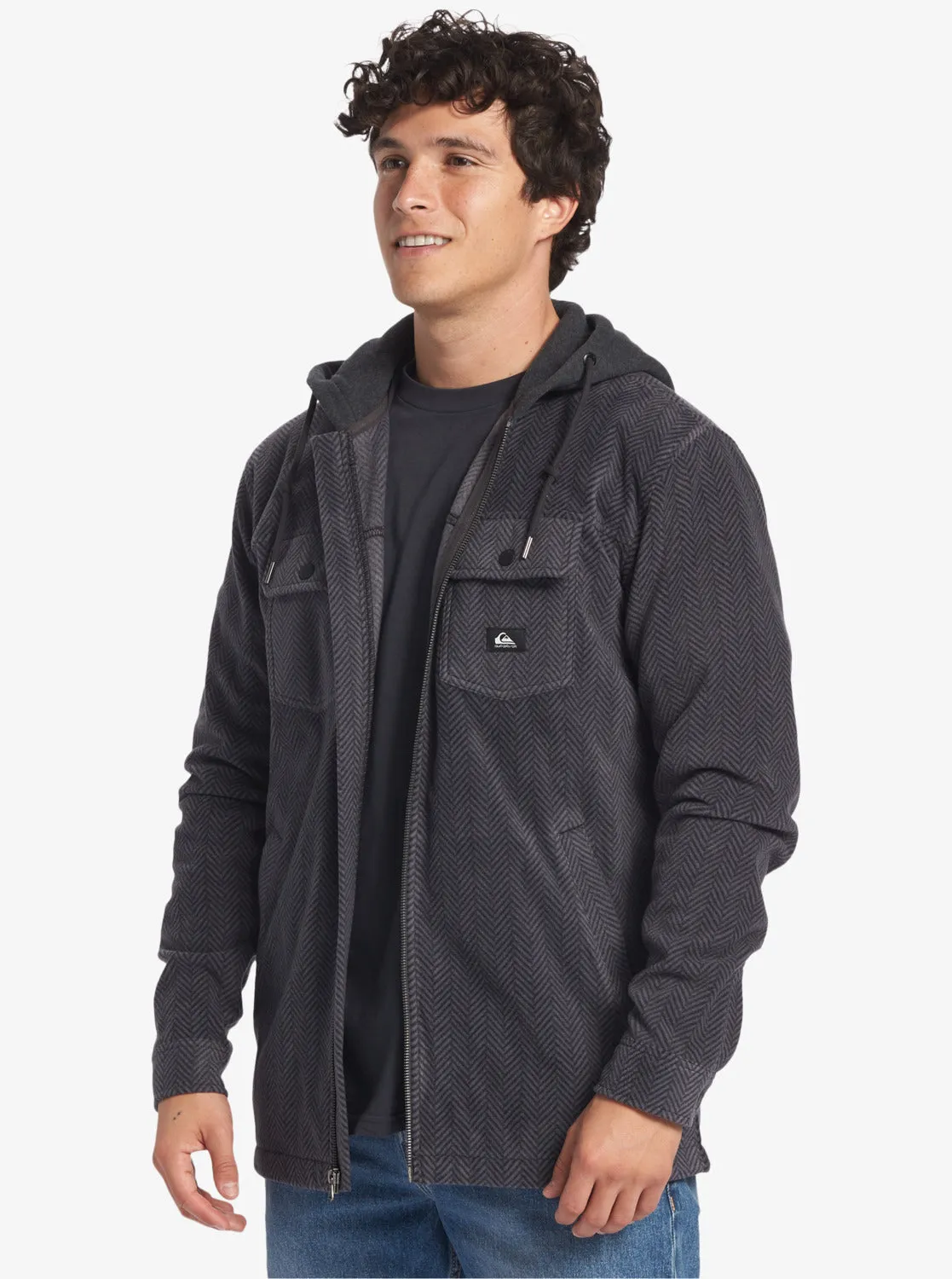 Quiksilver Super Swell Zip-Up Hoodie - Black sold by Sun Diego Boardshops product image thumbnail 4