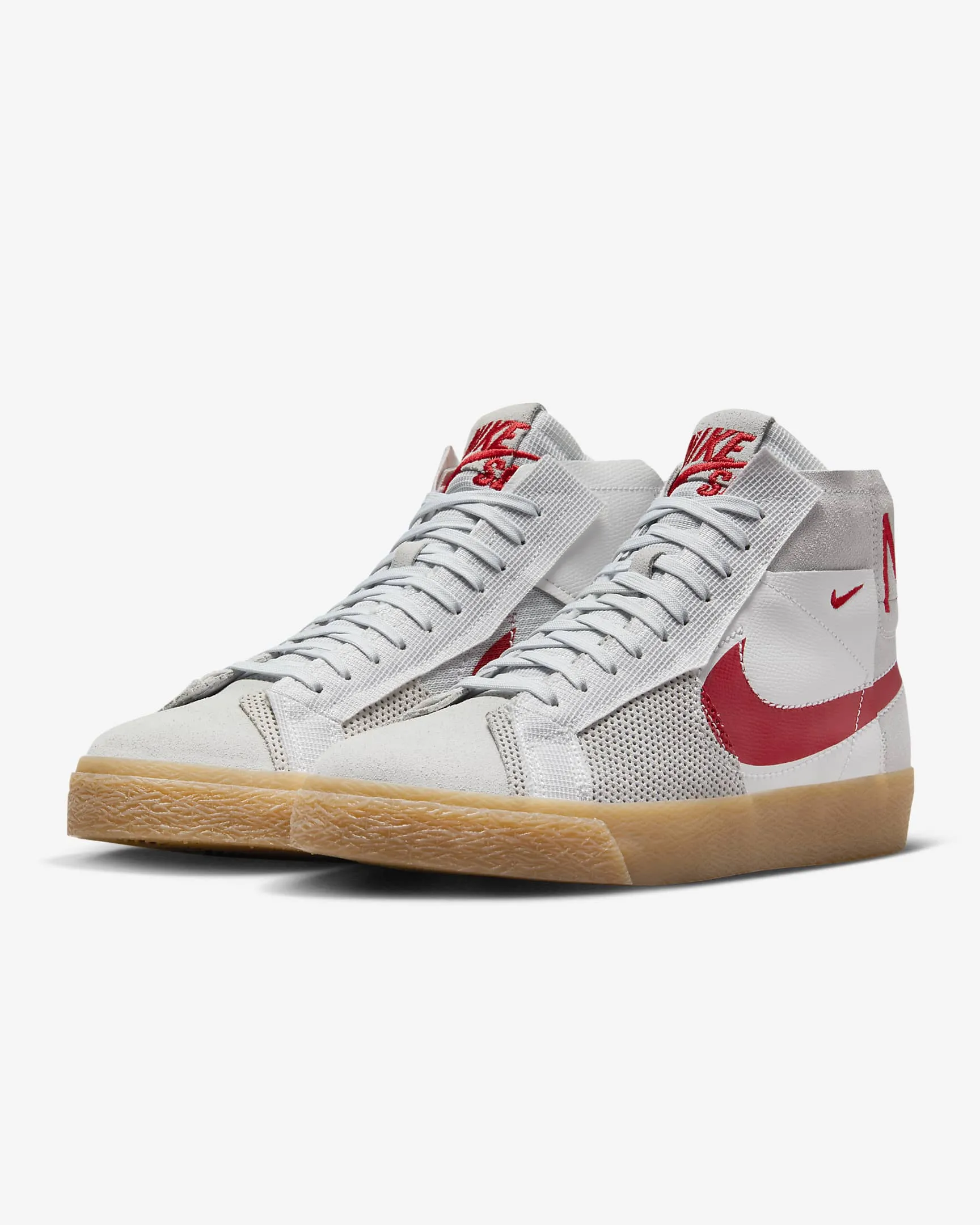 Nike SHOE BLAZER MID PRM - SUMMIT WHITE/UNIVERSITY RED sold by Sun Diego Boardshops product image thumbnail 2