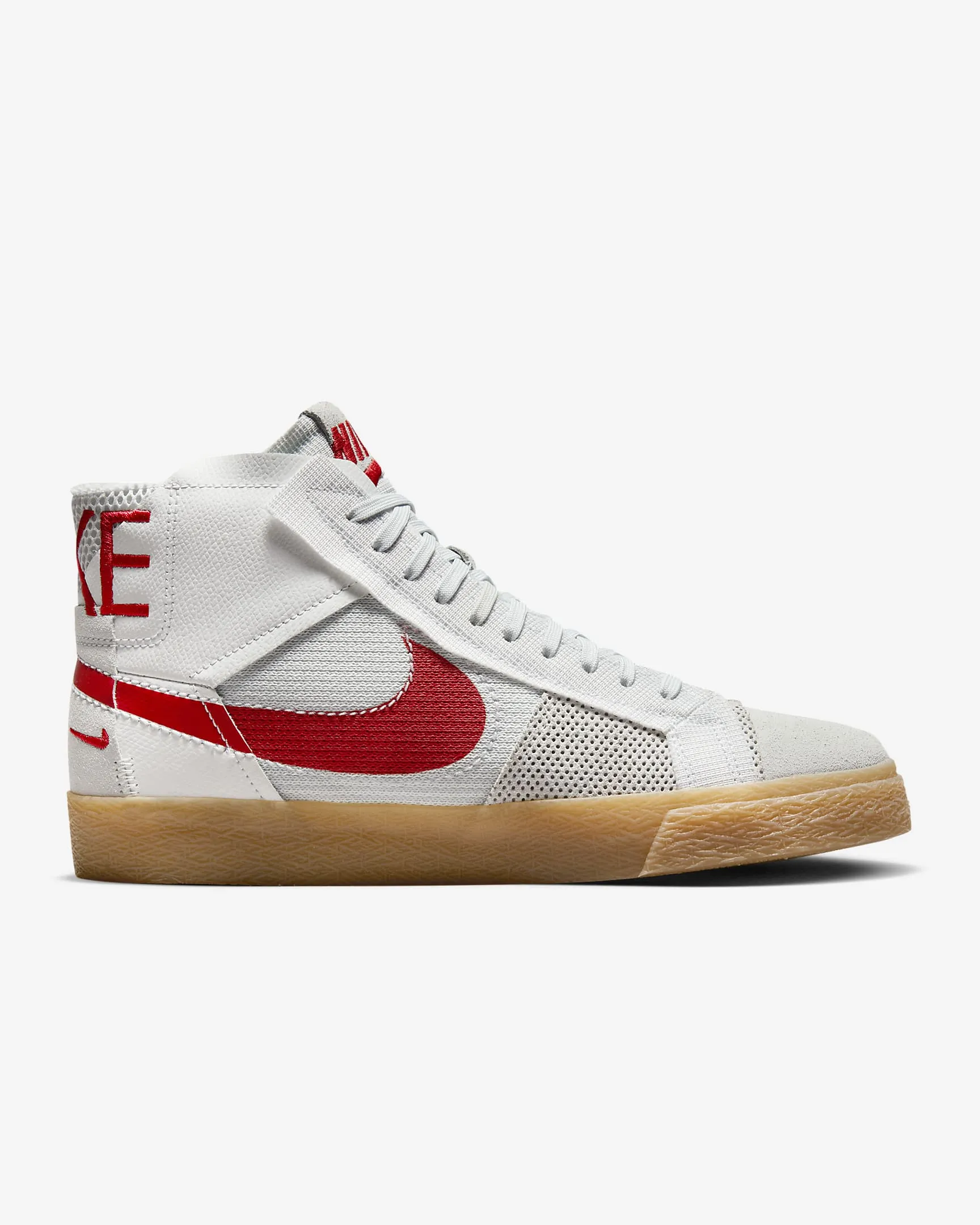 Nike SHOE BLAZER MID PRM - SUMMIT WHITE/UNIVERSITY RED sold by Sun Diego Boardshops