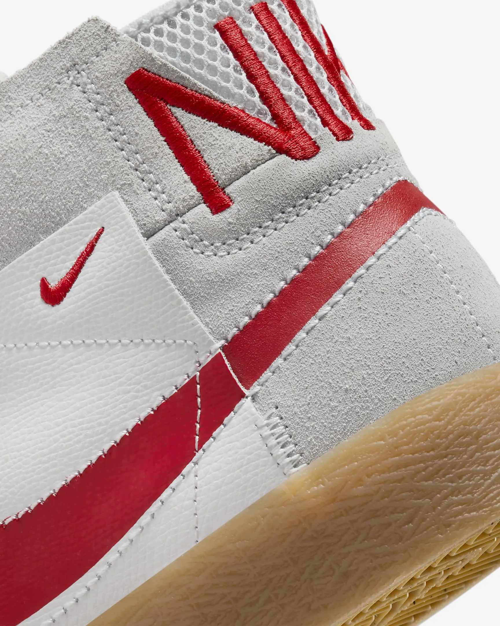 Nike SHOE BLAZER MID PRM - SUMMIT WHITE/UNIVERSITY RED sold by Sun Diego Boardshops product image thumbnail 3