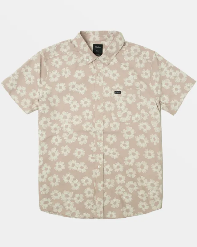 RVCA THAT'LL DO PRINT SHORT SLEEVE SHIRT - PALE MAUVE FLORAL sold by Sun Diego Boardshops