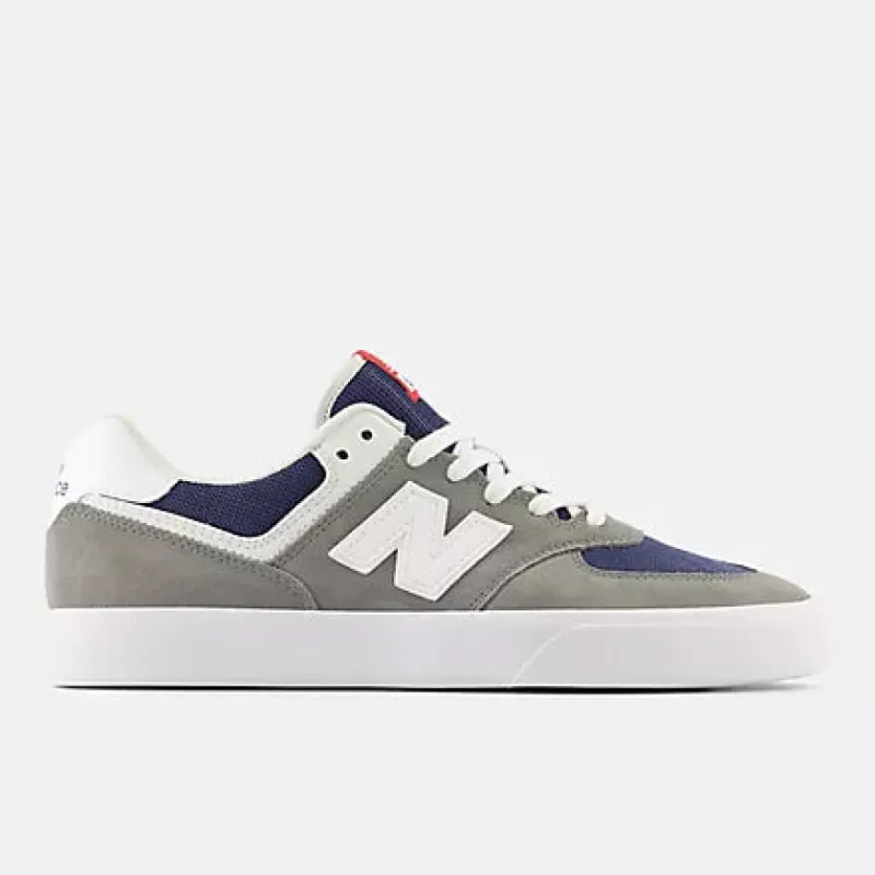 NEW BALANCE Men's NB Numeric 574 Vulc - GREY WHITE sold by Sun Diego Boardshops