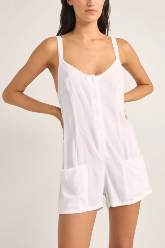 Rhythm Jayda Playsuit - White sold by Sun Diego Boardshops