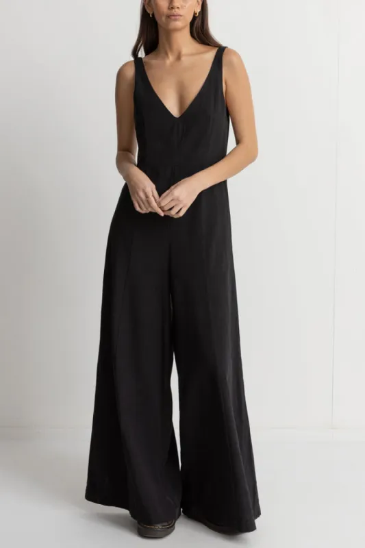 Rhythm Kiki Wide Leg Jumpsuit - Black sold by Sun Diego Boardshops