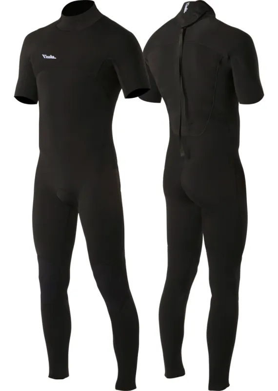 Vissla 7 Seas 2-2 Short Sleeve Back Zip Full Suit - Black sold by Sun Diego Boardshops