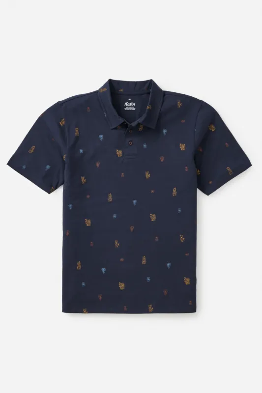 Katin Idol Print Polo - POLAR NAVY sold by Sun Diego Boardshops
