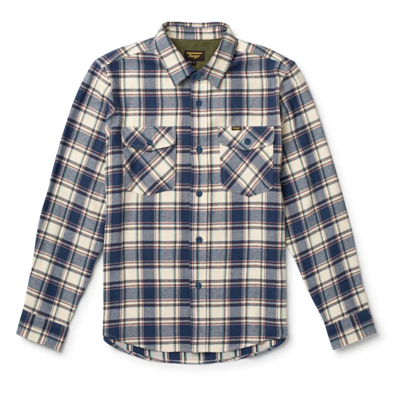 Seager Calico Flannel - Natural Blue sold by Sun Diego Boardshops