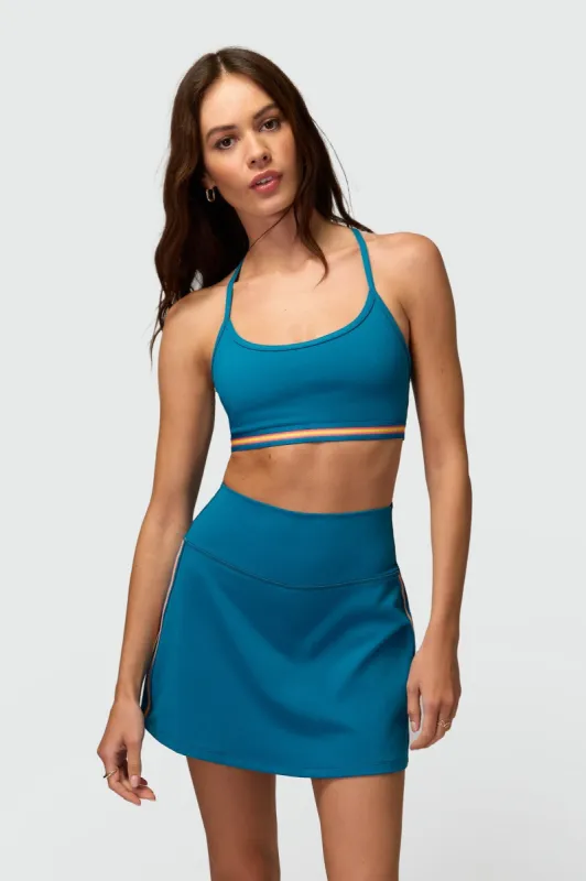 Spiritual Gangster Skinny T Back Novelty Bra - Dark Turquoise made by Spiritual Gangster