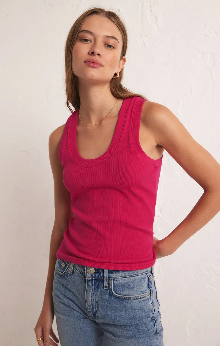 Z-SUPPLY SIRENA RIB TANK- DRAGONFRUIT sold by Sun Diego Boardshops product image thumbnail 4