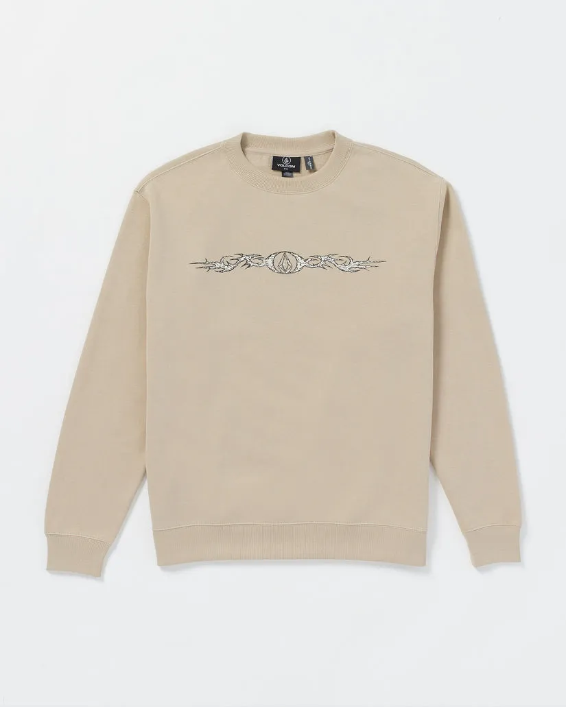 Volcom Watanite Crew Sweatshirt - LIGHT KHAKI sold by Sun Diego Boardshops