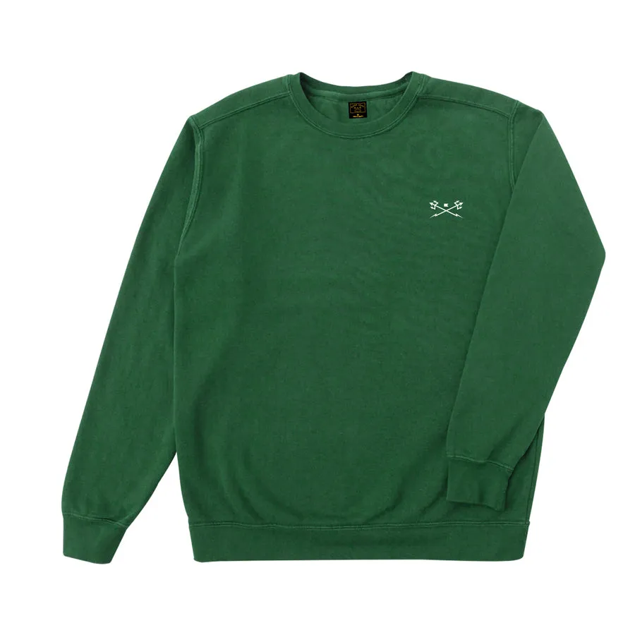 Dark Seas Go To Crew Pigment Crewneck - Jungle Green sold by Sun Diego Boardshops