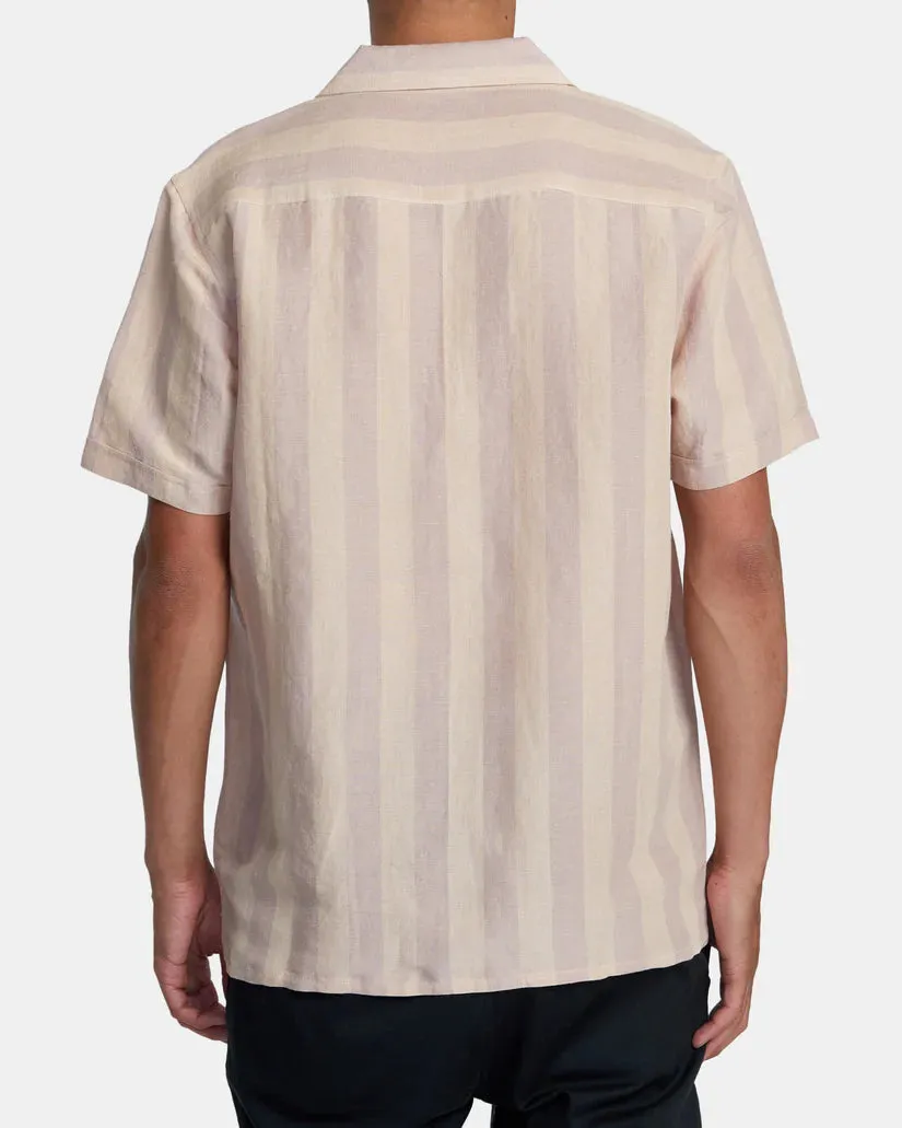 RVCA LOVE STRIPE SHORT SLEEVE WOVEN SHIRT - PALE MAUVE sold by Sun Diego Boardshops product image thumbnail 2