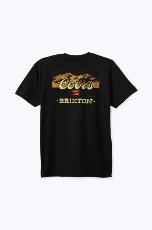 Brixton Coors Mirror Short Sleeve Standard Tee - Black sold by Sun Diego Boardshops