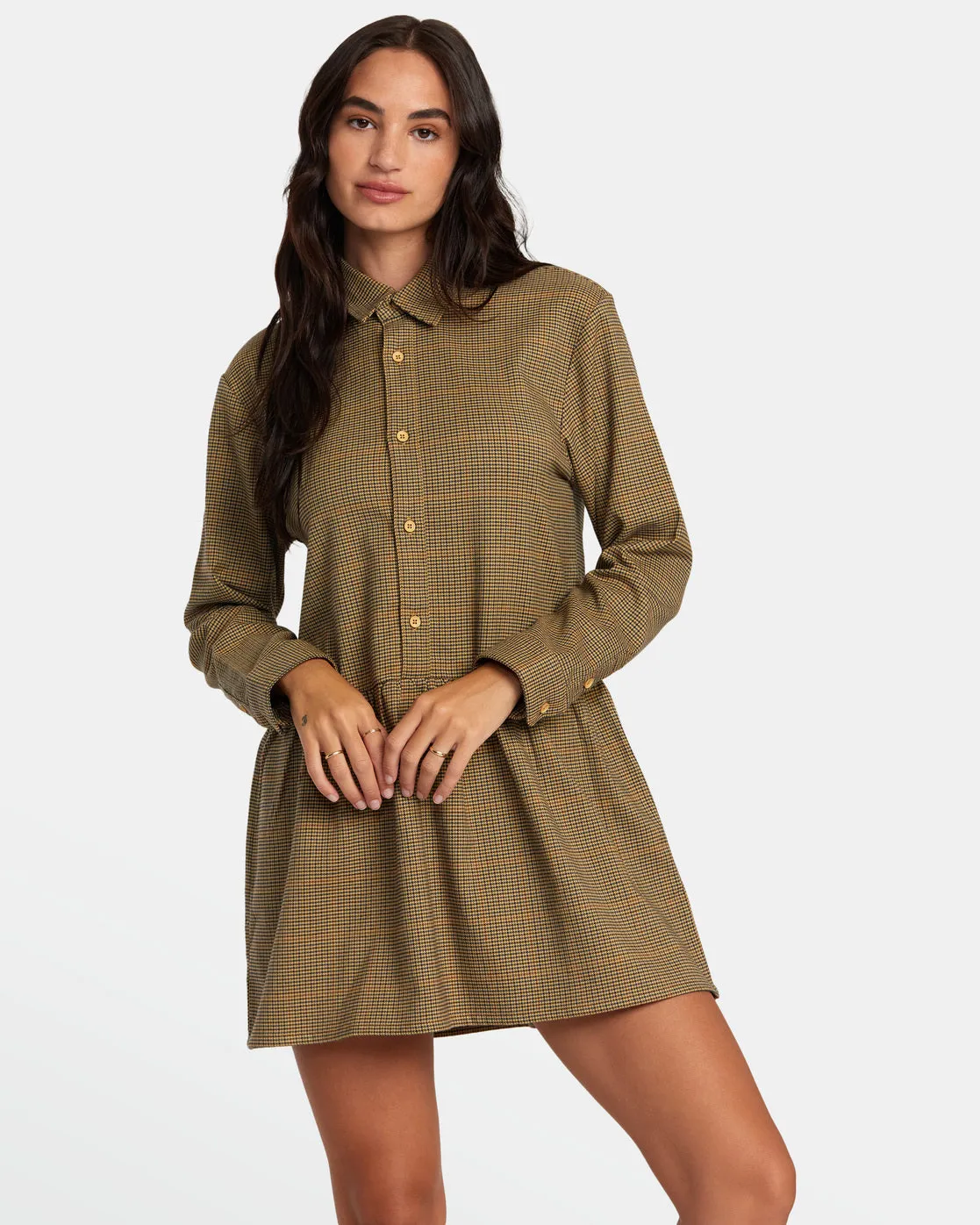 RVCA Not Today Mini Dress - Tan sold by Sun Diego Boardshops