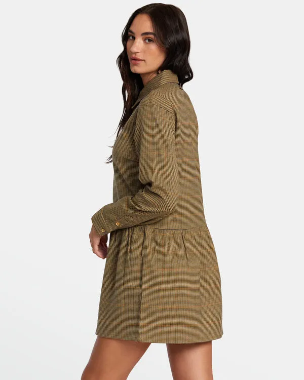 RVCA Not Today Mini Dress - Tan sold by Sun Diego Boardshops product image thumbnail 3