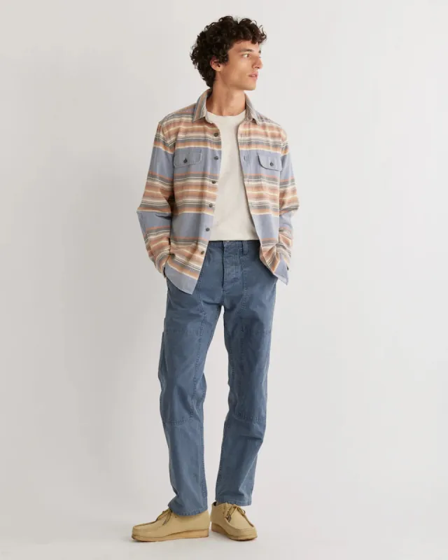 Pendleton PLAID BEACH SHACK COTTON SHIRT - SOFT INDIGO STRIPE sold by Sun Diego Boardshops