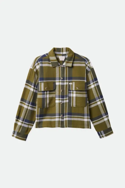 Bowery Women's Flannel - Sea Kelp/Washed Navy sold by Sun Diego Boardshops