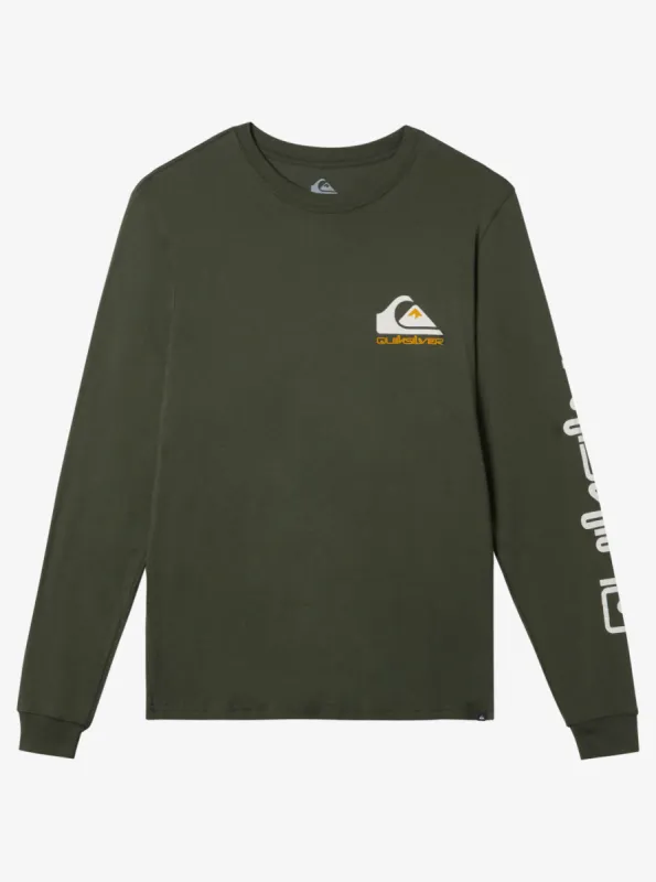 Quiksilver Omni Logo Long Sleeve T-Shirt - Climbing Ivy sold by Sun Diego Boardshops