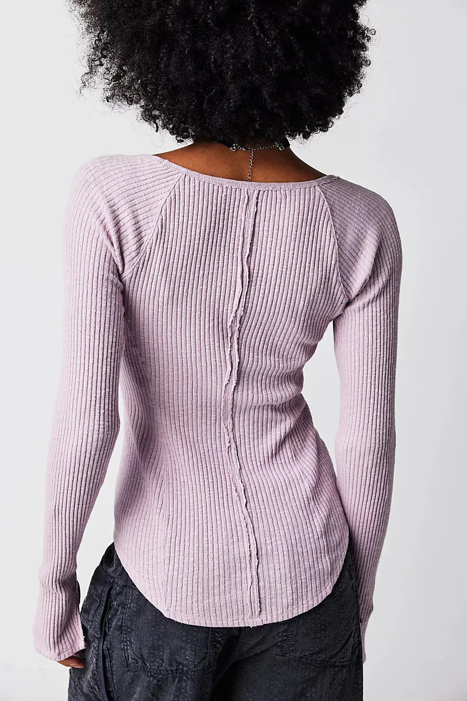 Free People Passing Thru Layering Tee- Fragrant Lilac sold by Sun Diego Boardshops product image thumbnail 2