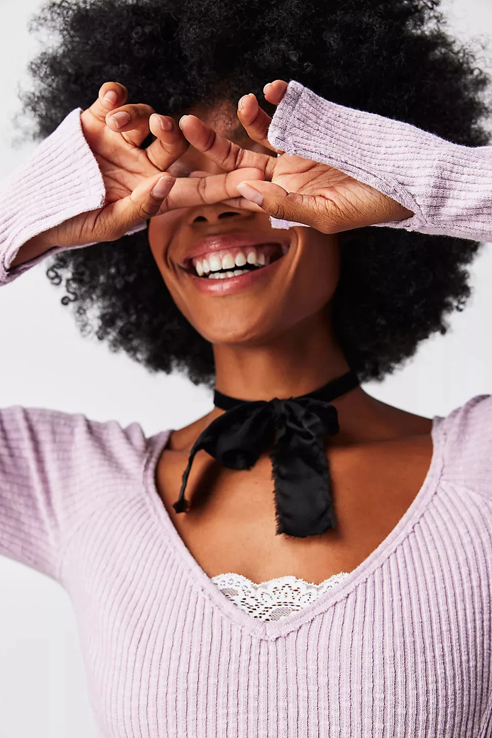 Free People Passing Thru Layering Tee- Fragrant Lilac sold by Sun Diego Boardshops product image thumbnail 3