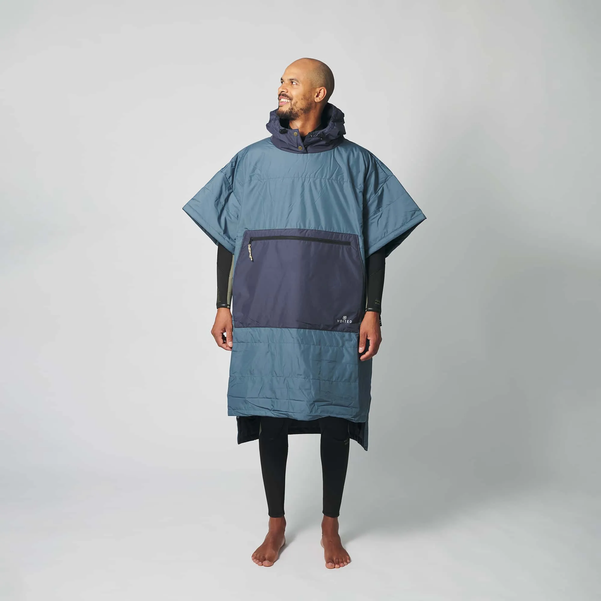 VOITED 2nd Edition Outdoor Poncho for Surfing, Camping, Vanlife & Wild Swimming - Marsh Grey / Graphite sold by Sun Diego Boardshops
