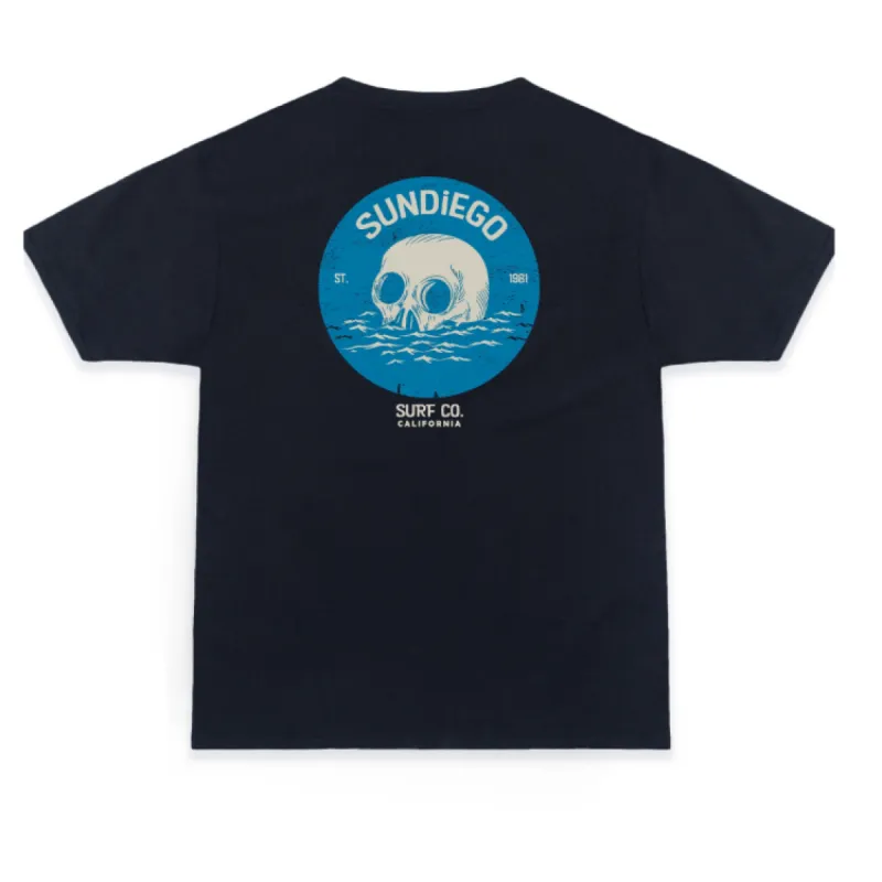 SunDiego Wave Death T-Shirt - Harbor Blue sold by Sun Diego Boardshops