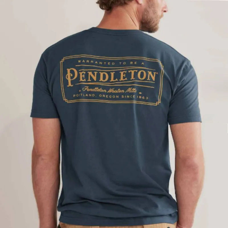 PENDLETON VINTAGE LOGO GRAPHIC TEE -  Navy/Gold made by Pendleton
