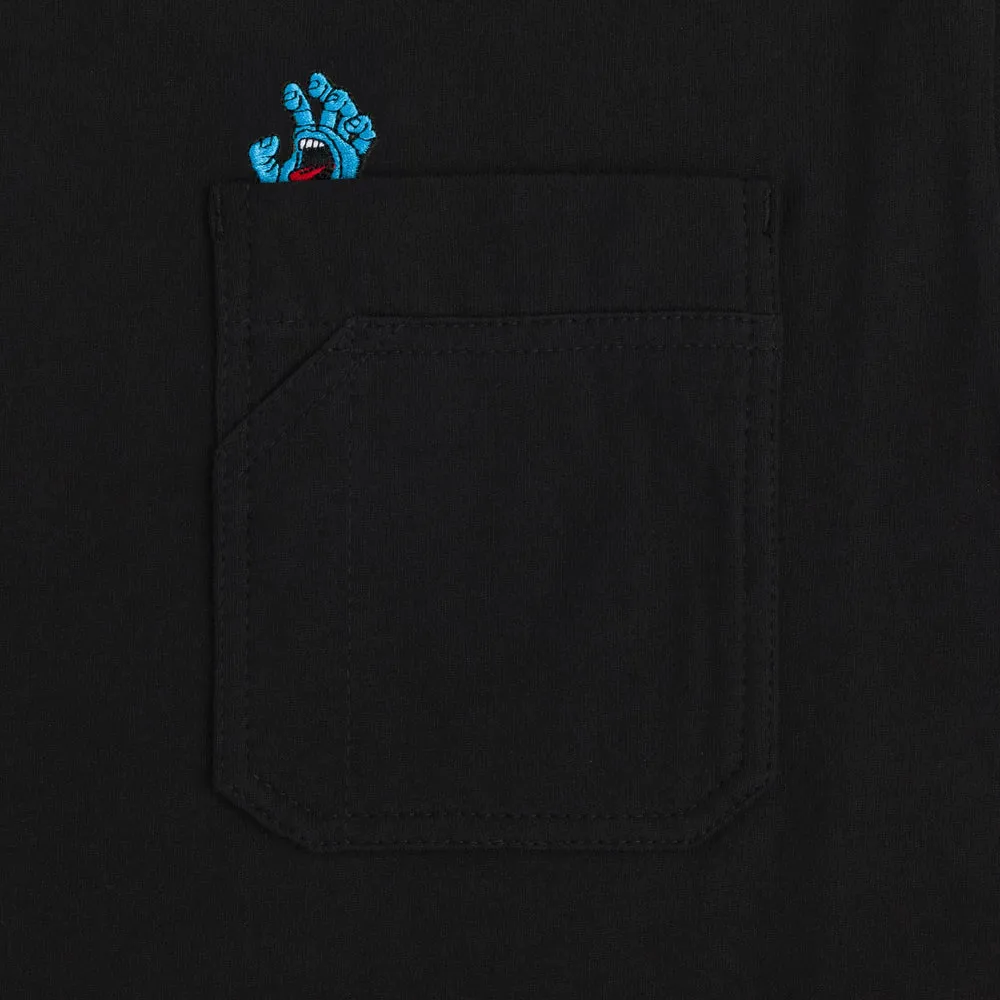 Santa Cruz Screaming Hand Utility Mens Santa Cruz Pocket T-Shirt - BLACK sold by Sun Diego Boardshops product image thumbnail 2