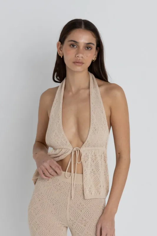 Rhythm Oahu Halter Knit - NATURAL sold by Sun Diego Boardshops