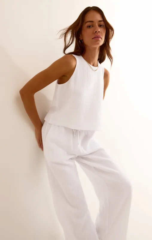 Z-Supply Bondi Gauze Pant - WHITE sold by Sun Diego Boardshops