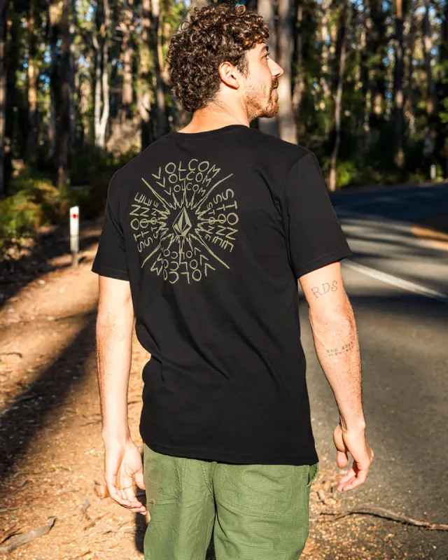Volcom Spiraling Short Sleeve Tee - BLACK sold by Sun Diego Boardshops