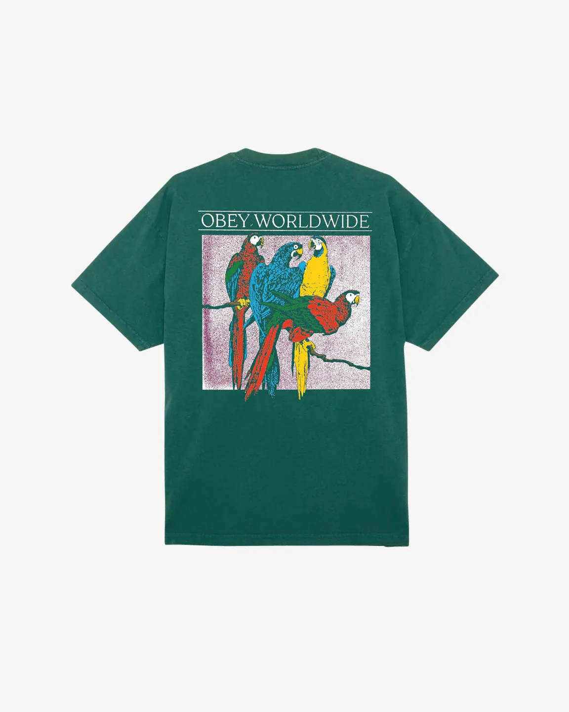 Obey RESPECT & PROTECT HEAVYWEIGHT T-SHIRT - ADVENTURE GREEN sold by Sun Diego Boardshops