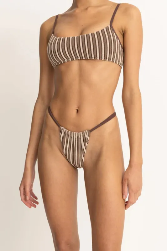 Rhythm Terry Sands Stripe Soft Side Itsy Pant  - COCOA sold by Sun Diego Boardshops