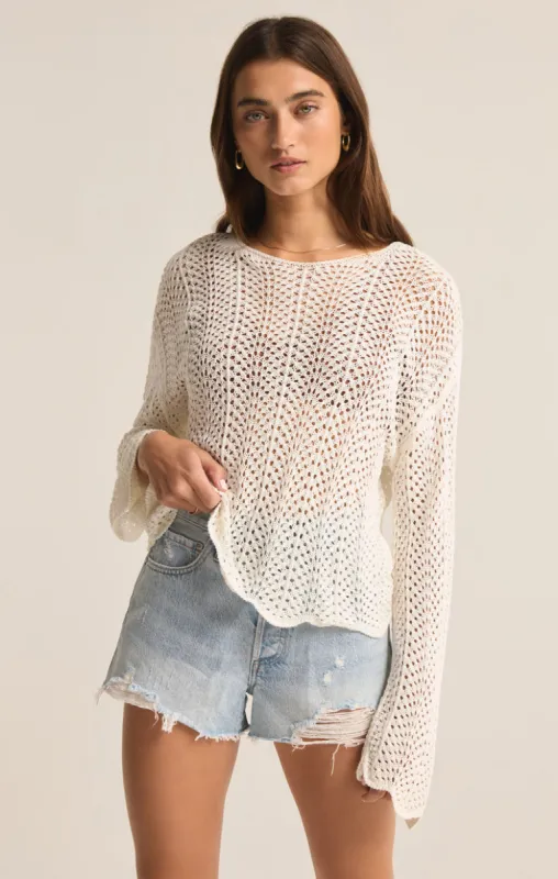 Z-Supply Donovan Crochet Top - SANDSTONE made by Sun Diego Boardshops