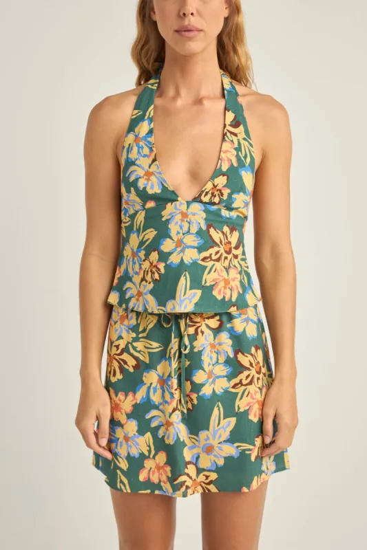 Rhythm Hawaiian Floral Halter Top - JUNGLE sold by Sun Diego Boardshops