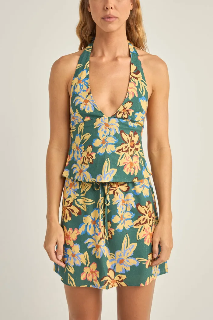 Rhythm Hawaiian Floral Halter Top - JUNGLE sold by Sun Diego Boardshops