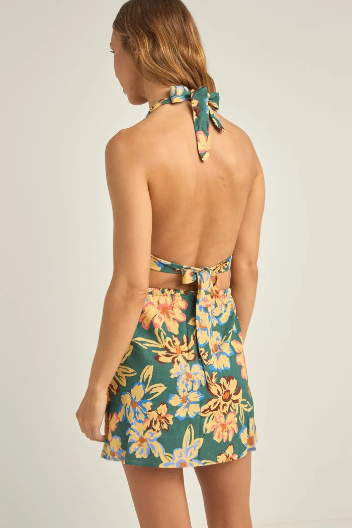 Rhythm Hawaiian Floral Halter Top - JUNGLE sold by Sun Diego Boardshops product image thumbnail 2