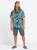 Volcom Leaf Pit Floral Short Sleeve Shirt - Black sold by Sun Diego Boardshops