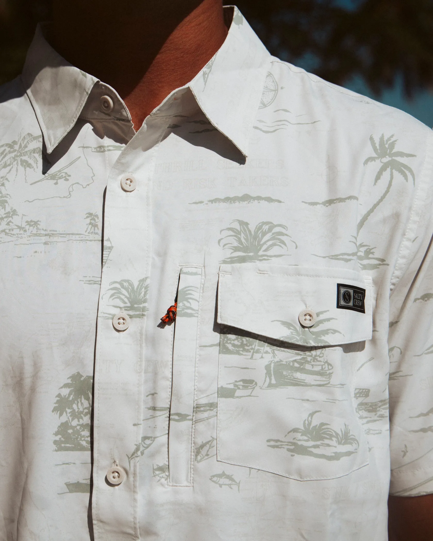 Salty Crew Seafarer Slate S/S Tech Woven - WAX sold by Sun Diego Boardshops product image thumbnail 3