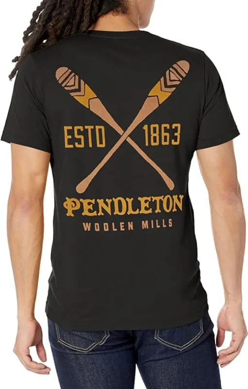Pendleton MEN'S PADDLE GRAPHIC TEE - BLACK/BROWN sold by Sun Diego Boardshops