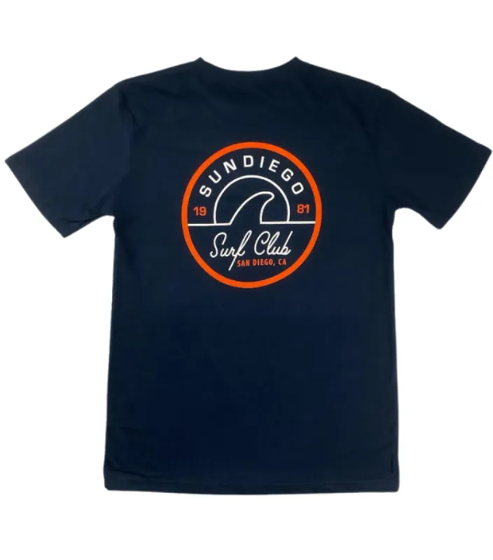 Sun Diego Surf Club Short Sleeve Tee - Navy sold by Sun Diego Boardshops