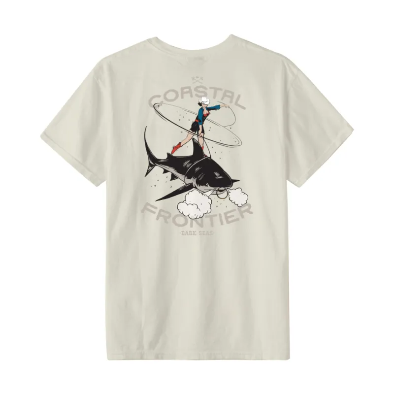 Dark Seas BULL SHARK PIGMENT T-SHIRT - ANTIQUE WHITE sold by Sun Diego Boardshops
