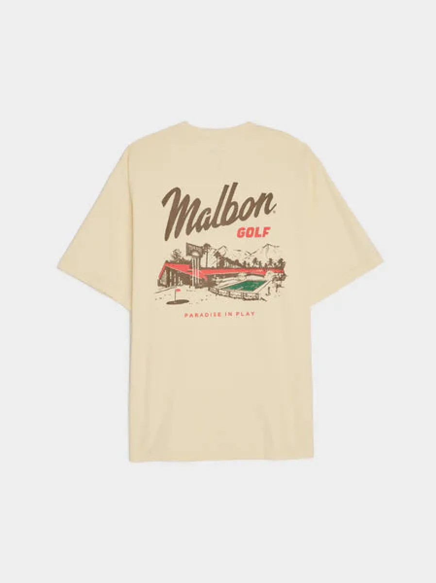 MALBON GOLF VISTA POCKET T SHIRT- IVORY | Parallel