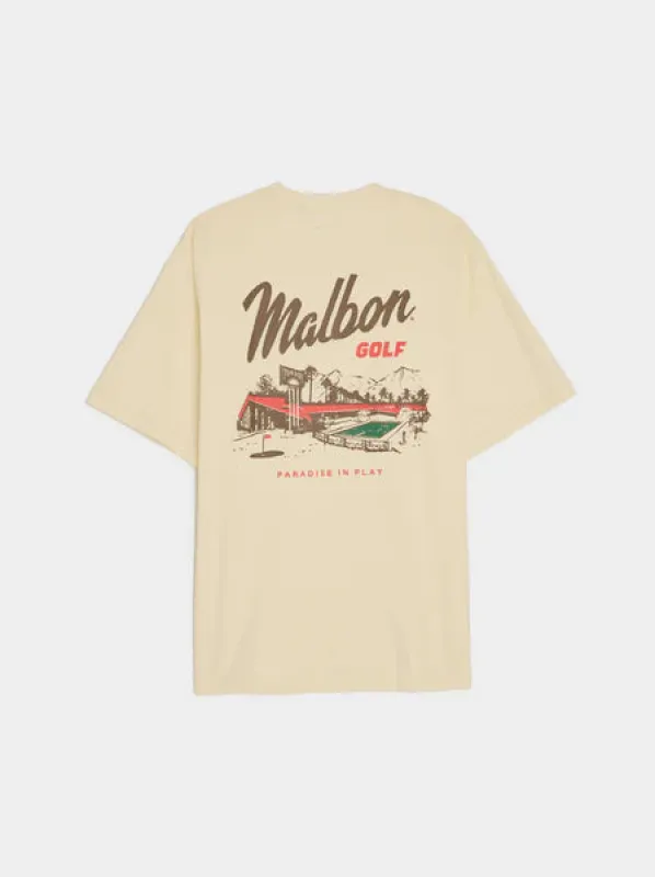 MALBON GOLF VISTA POCKET T SHIRT- IVORY made by Sun Diego Boardshops