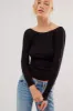 Free People Long Run Layering Top - Black sold by Sun Diego Boardshops